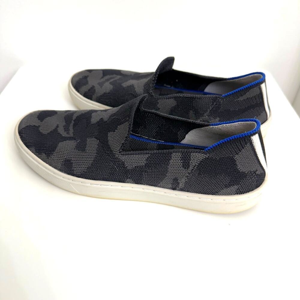Rothy’s Original Slip On Sneakers Casual Washable Comfort Gray Camo Sz 7.5